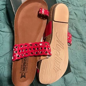 Mephisto VALIA Cranberry US 11 Sandals NEW in box